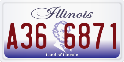 IL license plate A366871