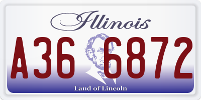 IL license plate A366872