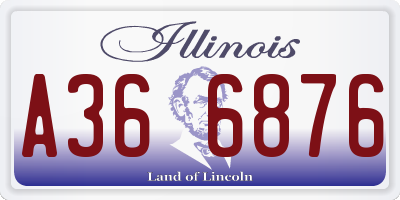 IL license plate A366876