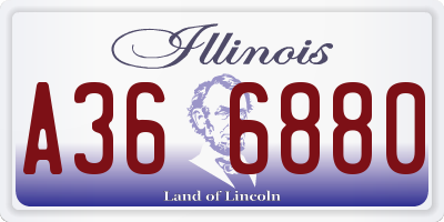 IL license plate A366880