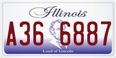 IL license plate A366887