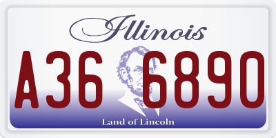 IL license plate A366890
