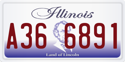 IL license plate A366891