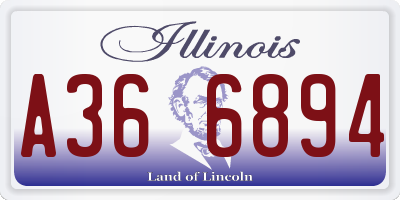 IL license plate A366894
