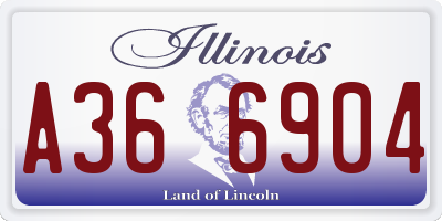 IL license plate A366904