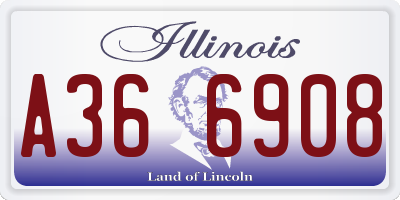 IL license plate A366908