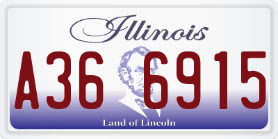 IL license plate A366915
