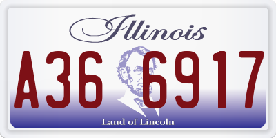 IL license plate A366917