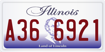 IL license plate A366921