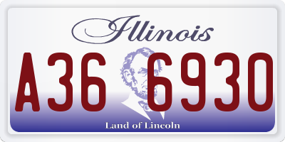 IL license plate A366930