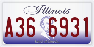 IL license plate A366931