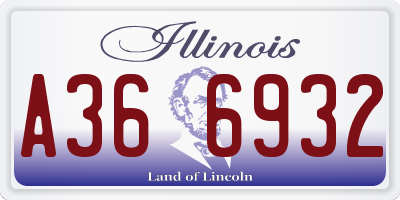IL license plate A366932