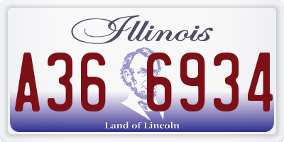 IL license plate A366934