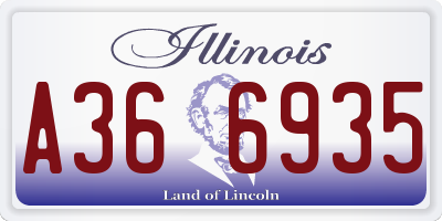 IL license plate A366935