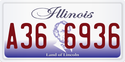 IL license plate A366936