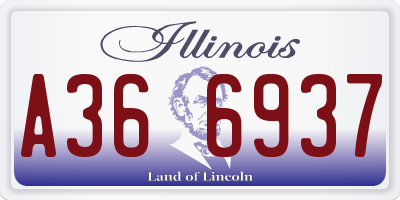 IL license plate A366937