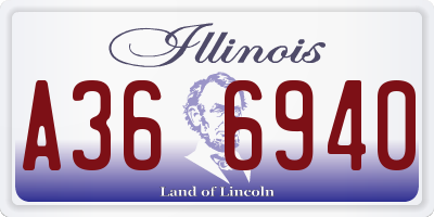 IL license plate A366940