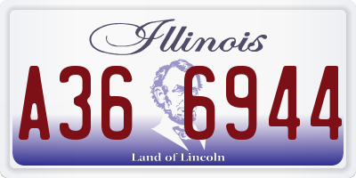 IL license plate A366944