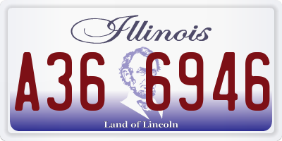 IL license plate A366946