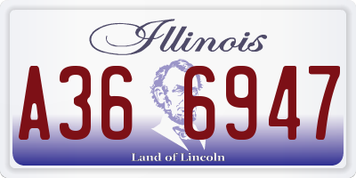 IL license plate A366947