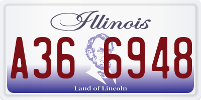 IL license plate A366948
