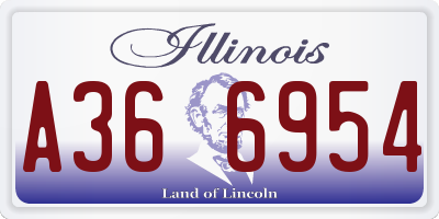 IL license plate A366954