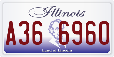 IL license plate A366960