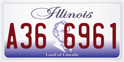 IL license plate A366961