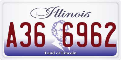 IL license plate A366962