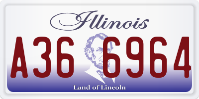 IL license plate A366964