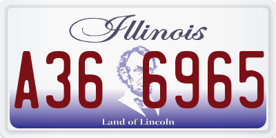 IL license plate A366965