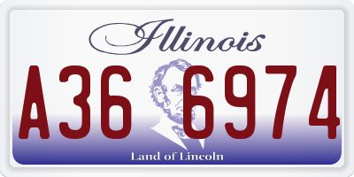 IL license plate A366974
