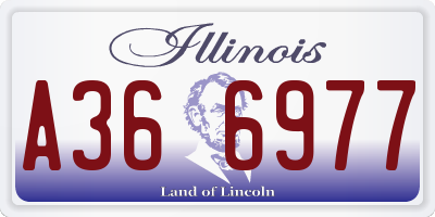 IL license plate A366977