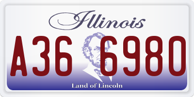 IL license plate A366980
