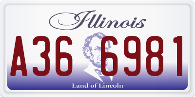 IL license plate A366981