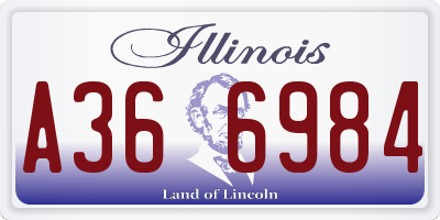 IL license plate A366984