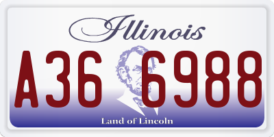 IL license plate A366988