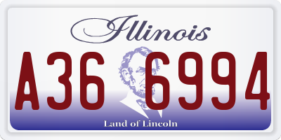 IL license plate A366994