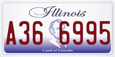 IL license plate A366995