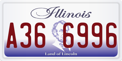 IL license plate A366996