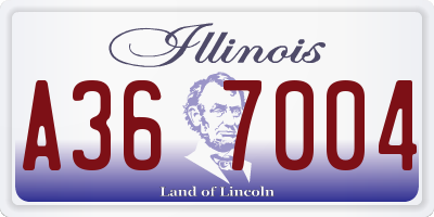 IL license plate A367004