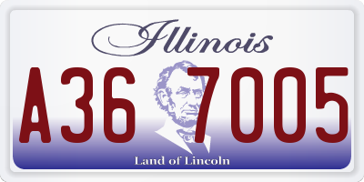 IL license plate A367005