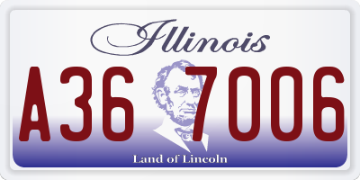 IL license plate A367006
