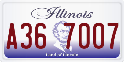 IL license plate A367007