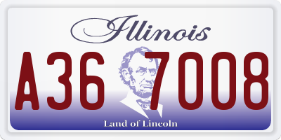 IL license plate A367008