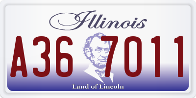 IL license plate A367011