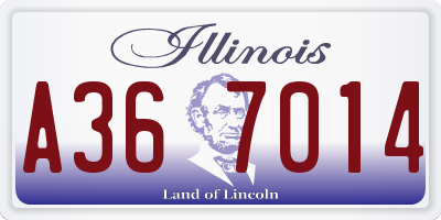 IL license plate A367014