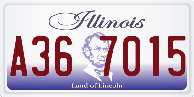 IL license plate A367015