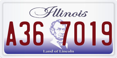 IL license plate A367019