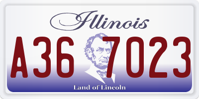 IL license plate A367023